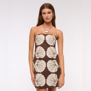 A&F Scarlett Strapless Linen blend skort